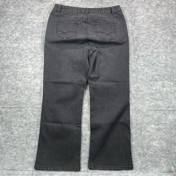 Croft & Barrow Womens Black Natural Fit Stretch Bootcut Jeans Size 12 Short - Picture 2 of 14